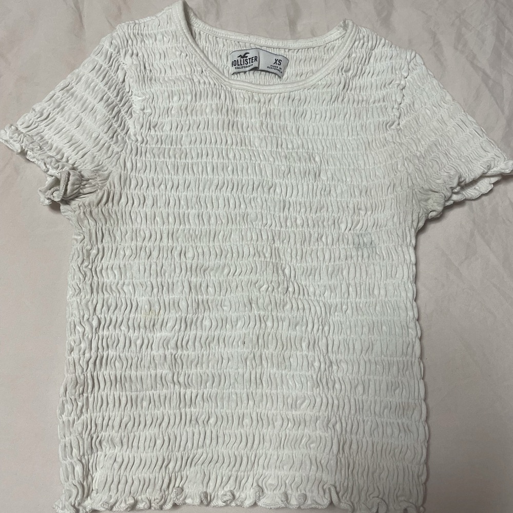 Hollister White XS crop top